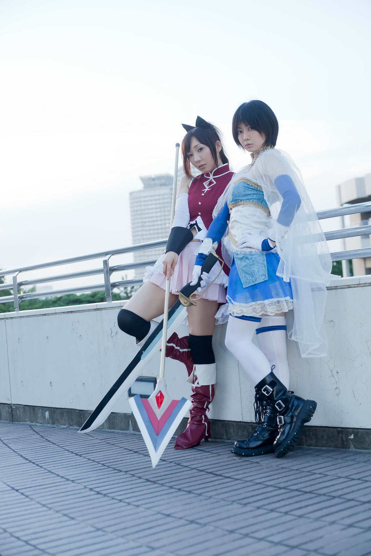 (C80) (コスプレ)   Sayaka and Kyoko  CosPlay制服诱惑套图